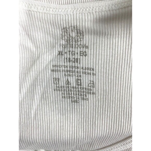Fruit of the Loom Tank Top Undershirt Boys' White Cotton Size XL 18-20 6 Pack - Picture 6 of 8